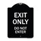Signmission Exit Only Do Not Enter Heavy-Gauge Aluminum Architectural Sign, 24" H, BW-1824-24035 A-DES-BW-1824-24035 - alternate 1